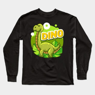 Cute Brontosaur Long Sleeve T-Shirt